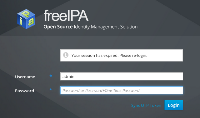 Your session has expired. Please re-login.